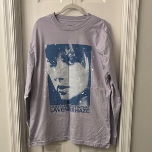 Taylor Swift Lavender and Blue Graphic Long Sleeve Tee